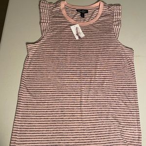 Jessica Simpson pink and blue tank top with flare arms!